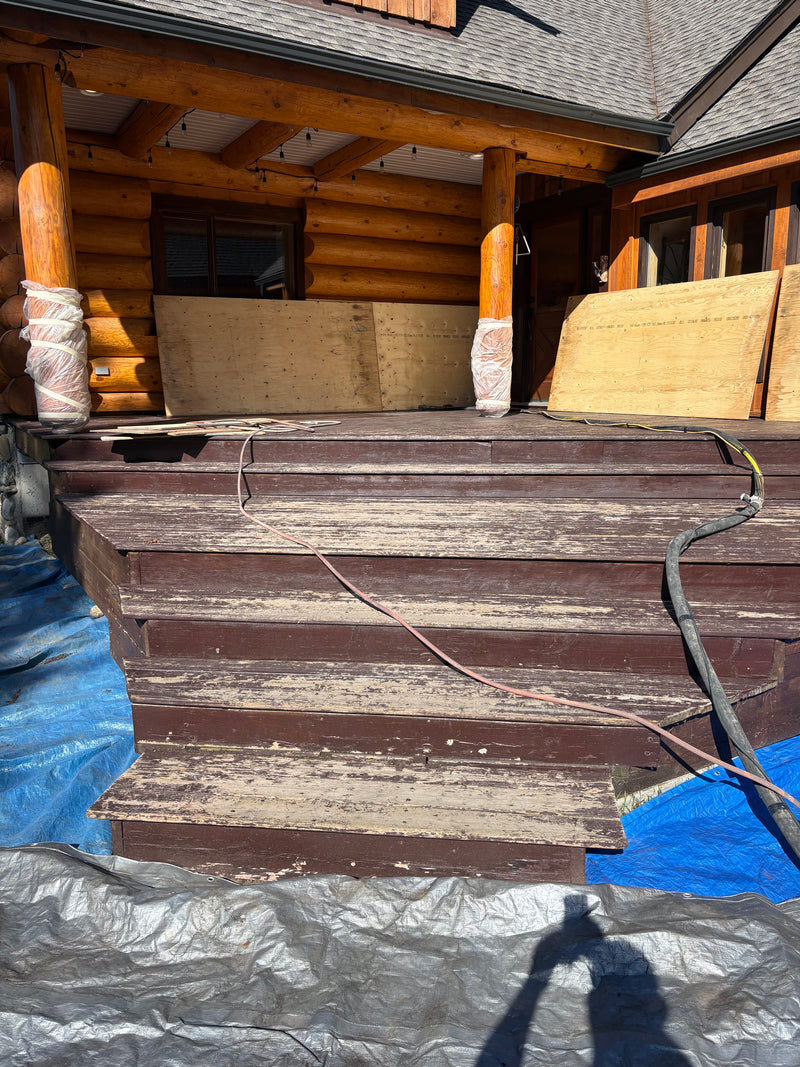 Wood Decks Walnut Blasting - Before